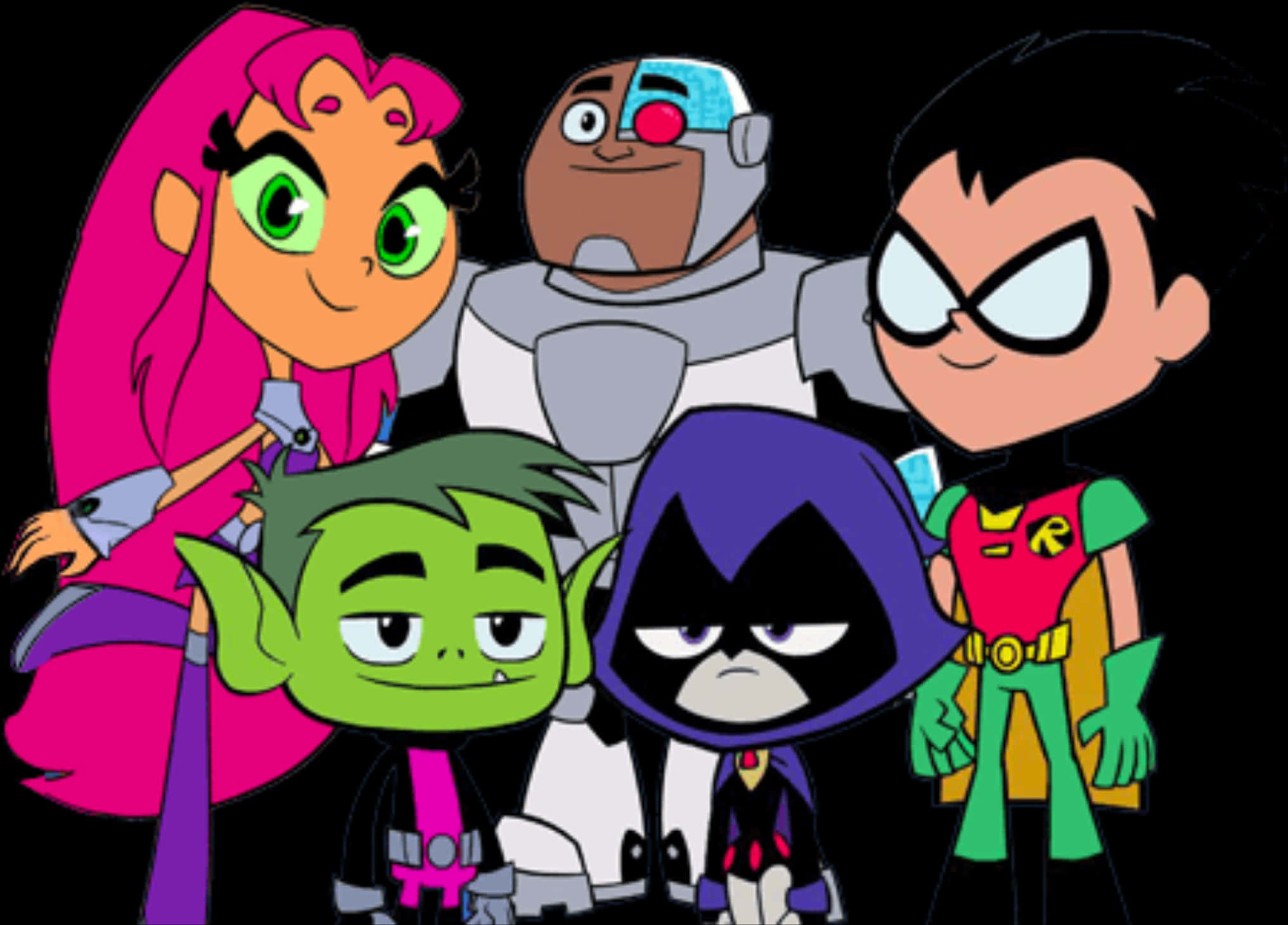 Teen Titans Go Team Portrait PNG