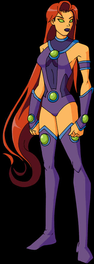 Teen Titans Starfire Character Art PNG