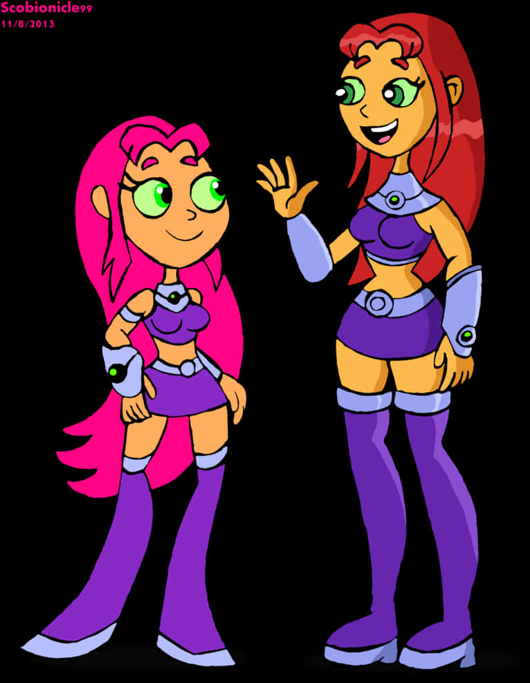 Teen Titans Starfire Variations PNG