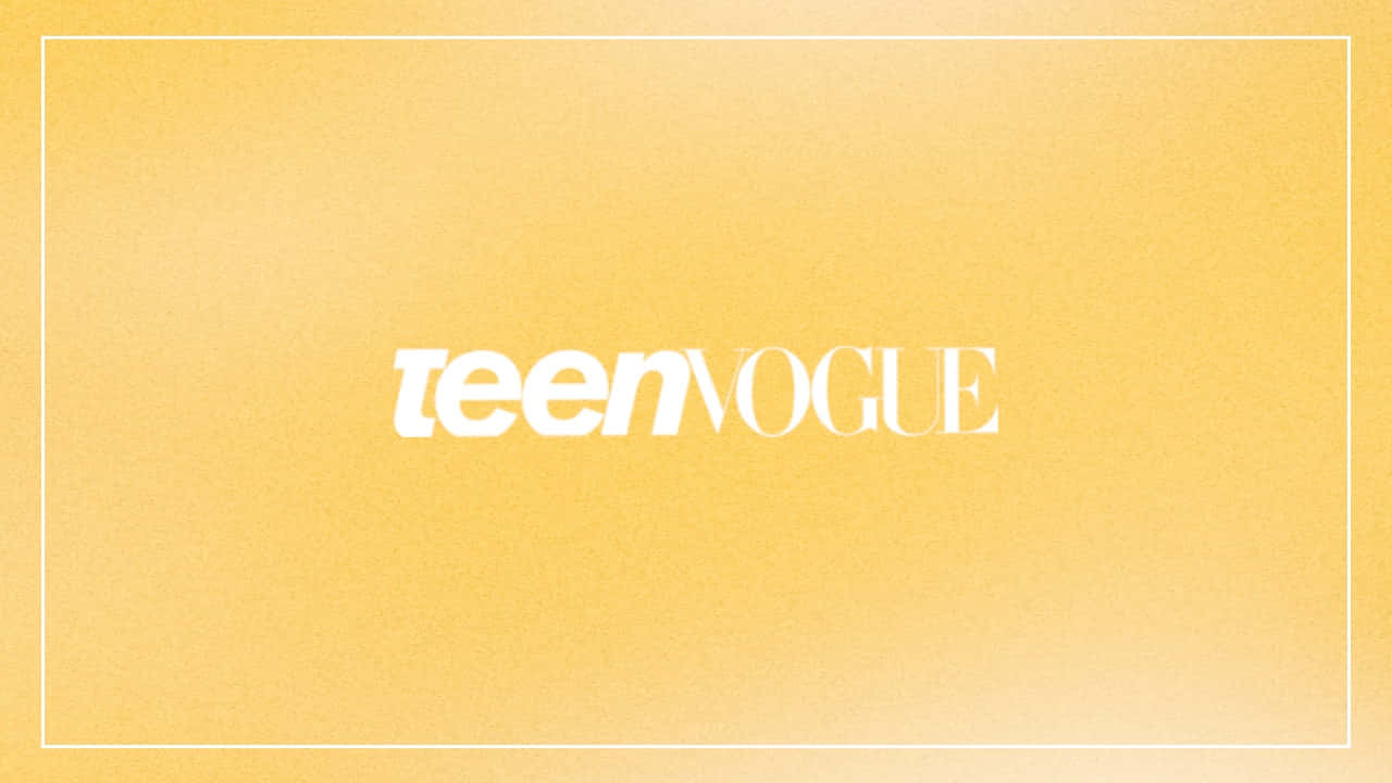 Teen Vogue Logoon Yellow Background Wallpaper