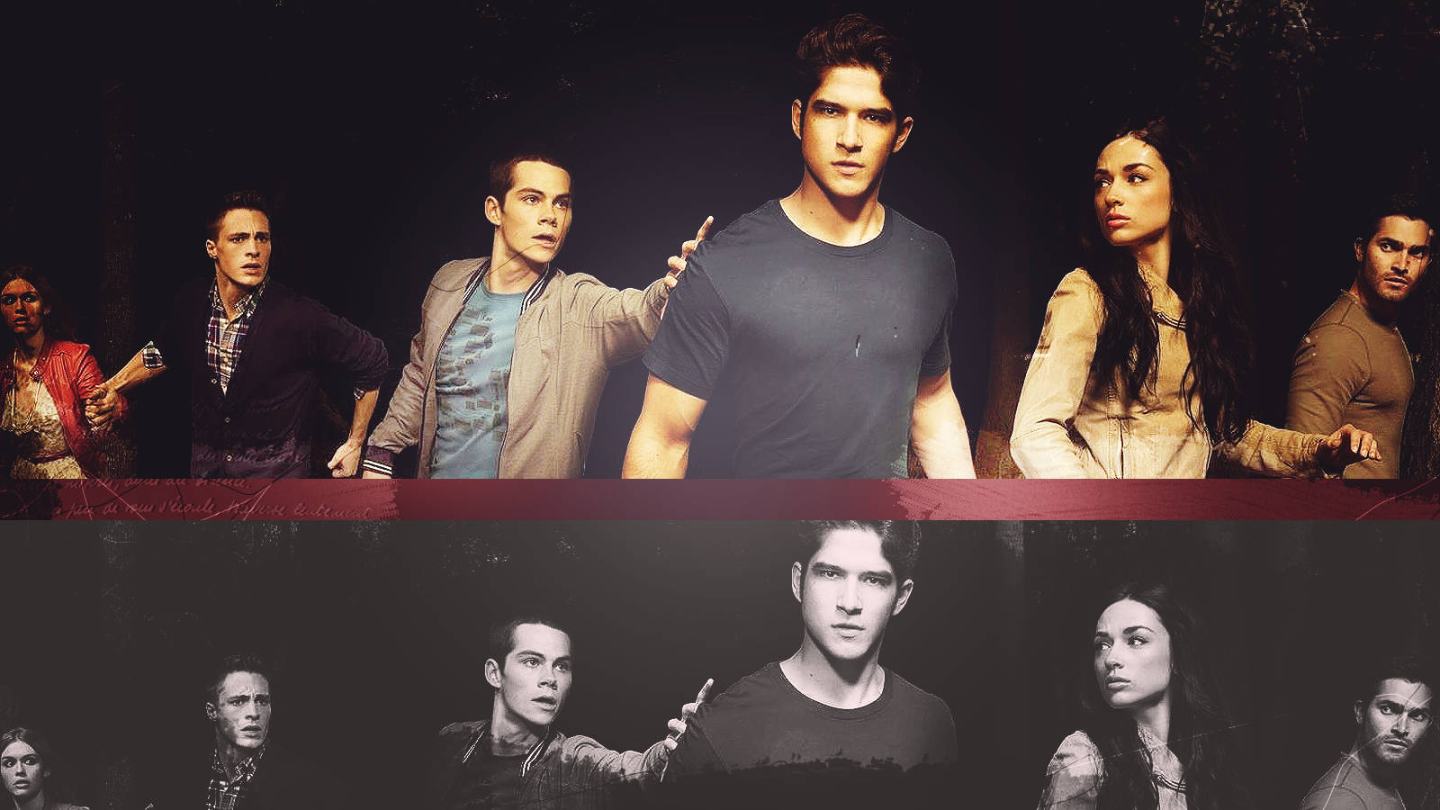 Teen Wolf Television Series Main Characters Wallpaper