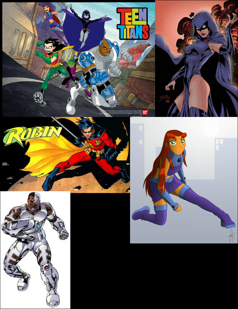 Teen_ Titans_ Collage PNG