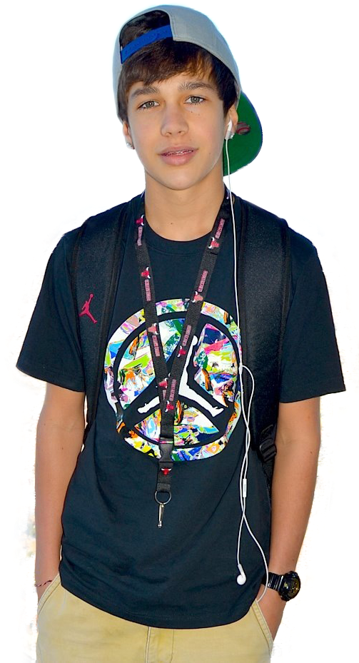 Teenage Boywith Hatand Headphones PNG