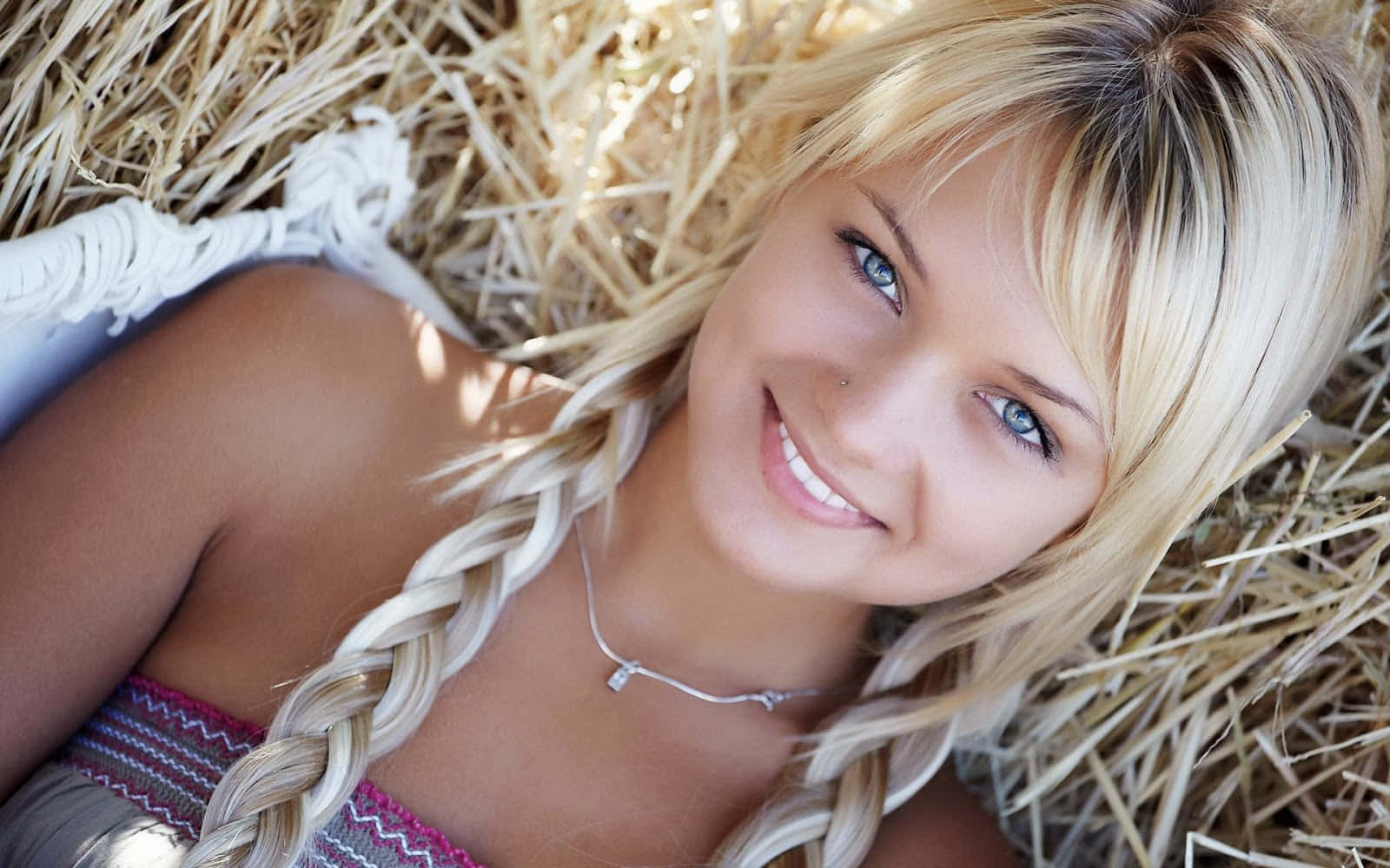 Blonde Braded Teenage Girl Pictures