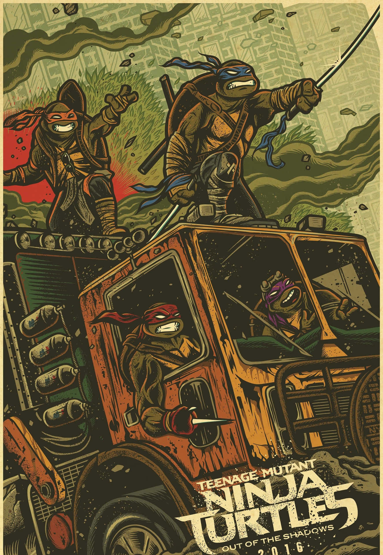 Teenage Mutant Ninja Turtles gør deres debut i den originale tegneserie. Wallpaper
