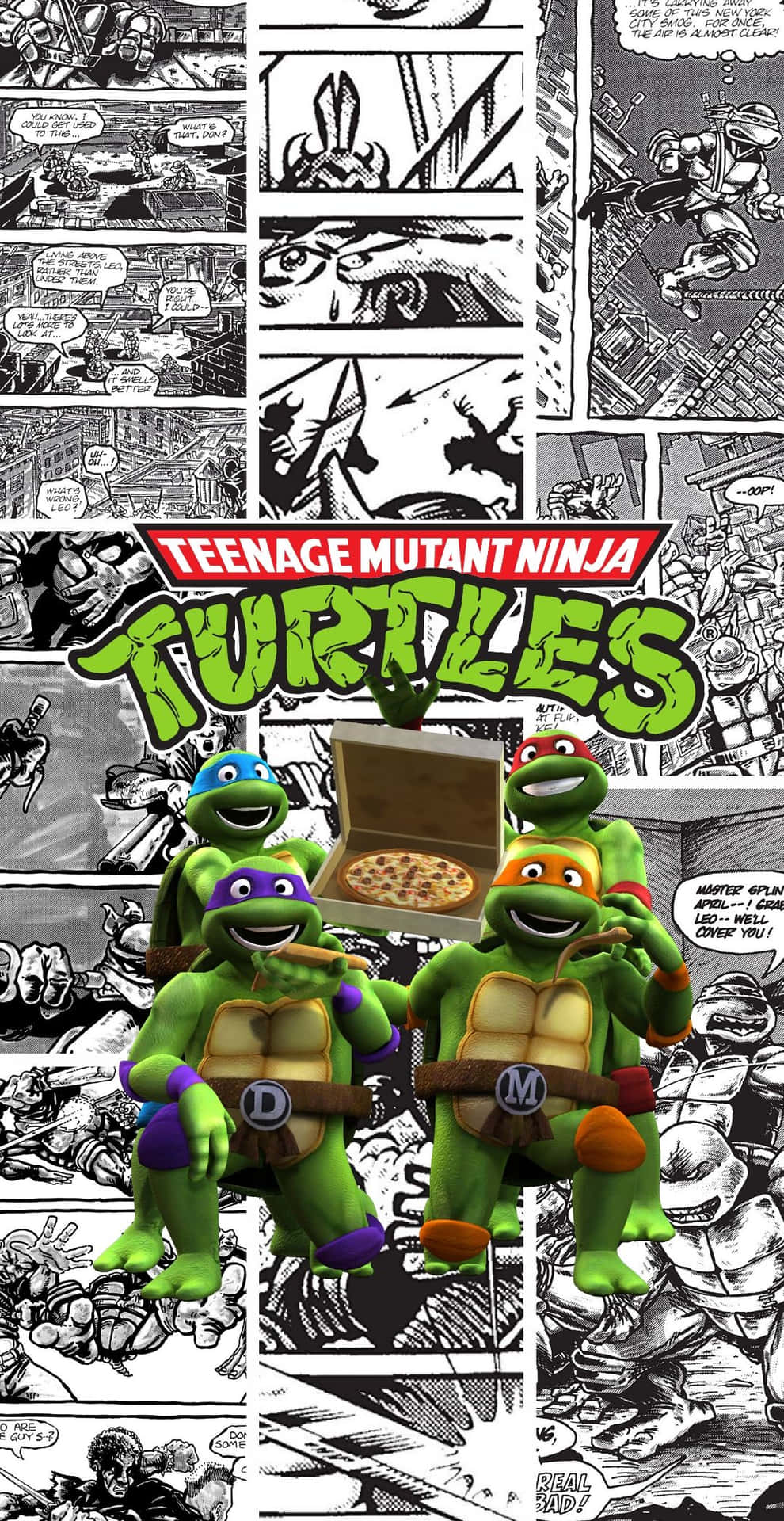 Teenage Mutant Ninja Turtles Comic Book Action Figures Wallpaper