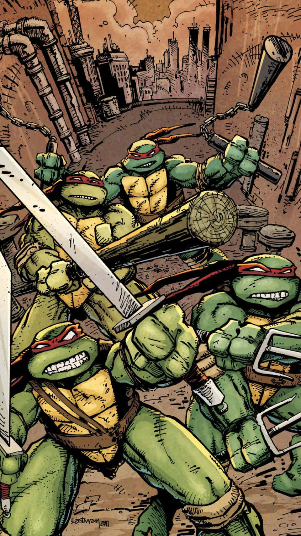 Tonårsmutant Ninja Sköldpaddor Serieäventyr Wallpaper
