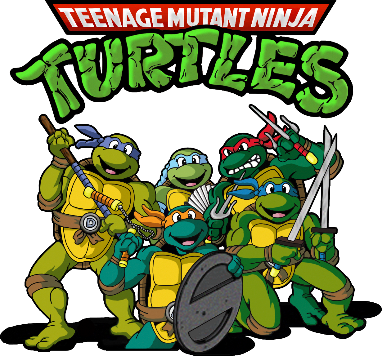 Teenage Mutant Ninja Turtles Group Pose PNG