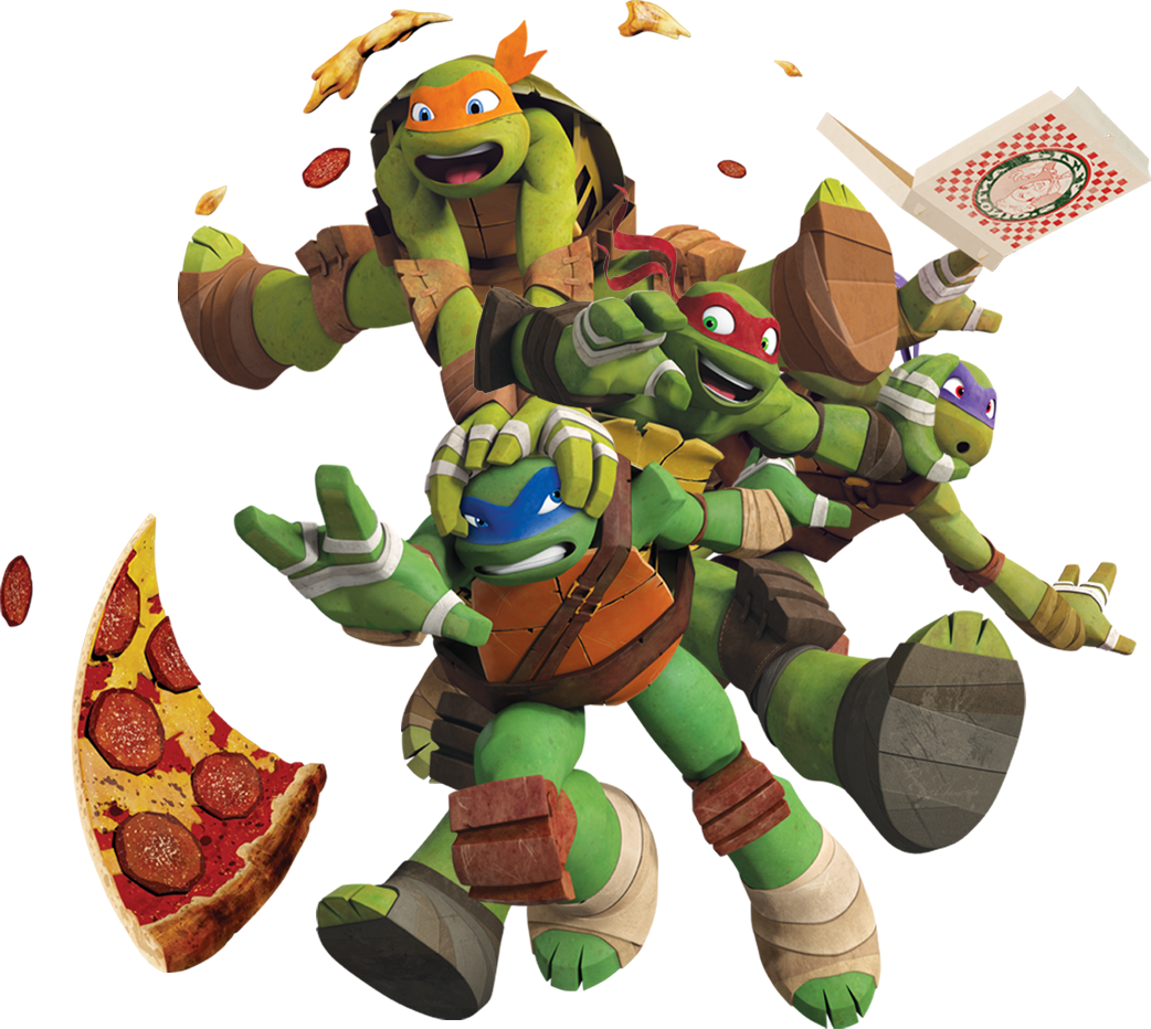 Teenage Mutant Ninja Turtles Pizza Time PNG