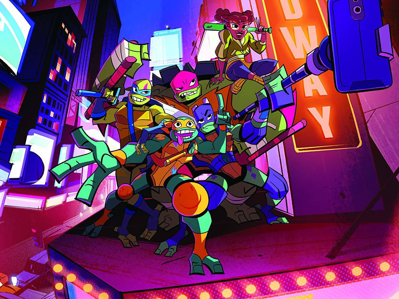 The Teenage Mutant Ninja Turtles Take a Selfie Wallpaper