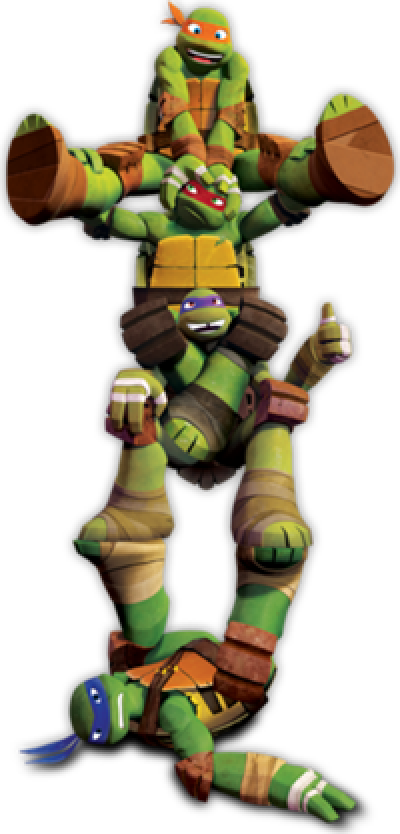 Teenage Mutant Ninja Turtles Stacked Pose PNG