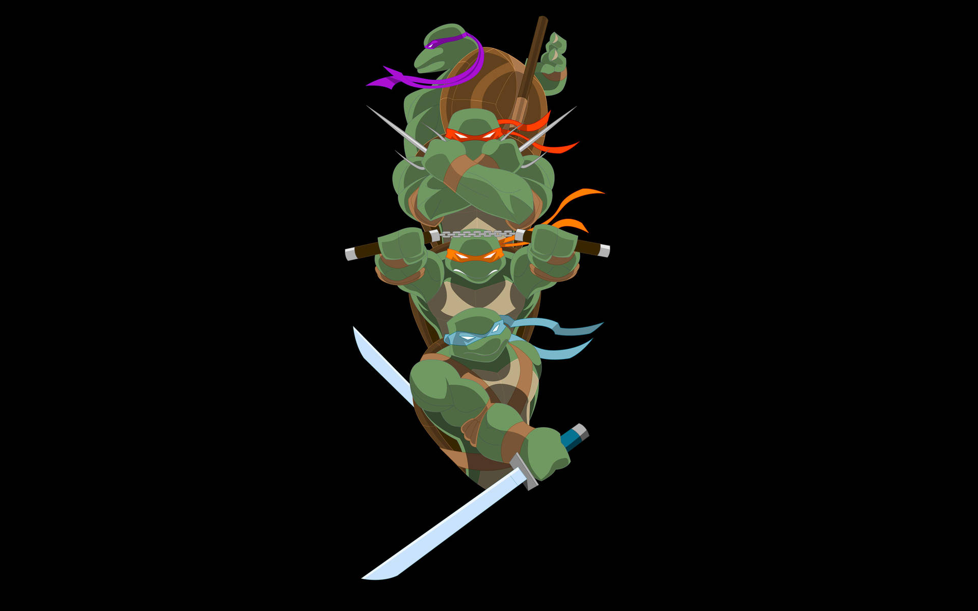 Teenage Mutant Ninja Turtles Vector Art Picture