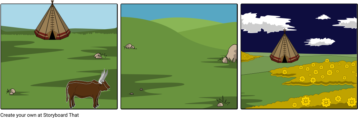 Teepeeand Goat Storyboard PNG