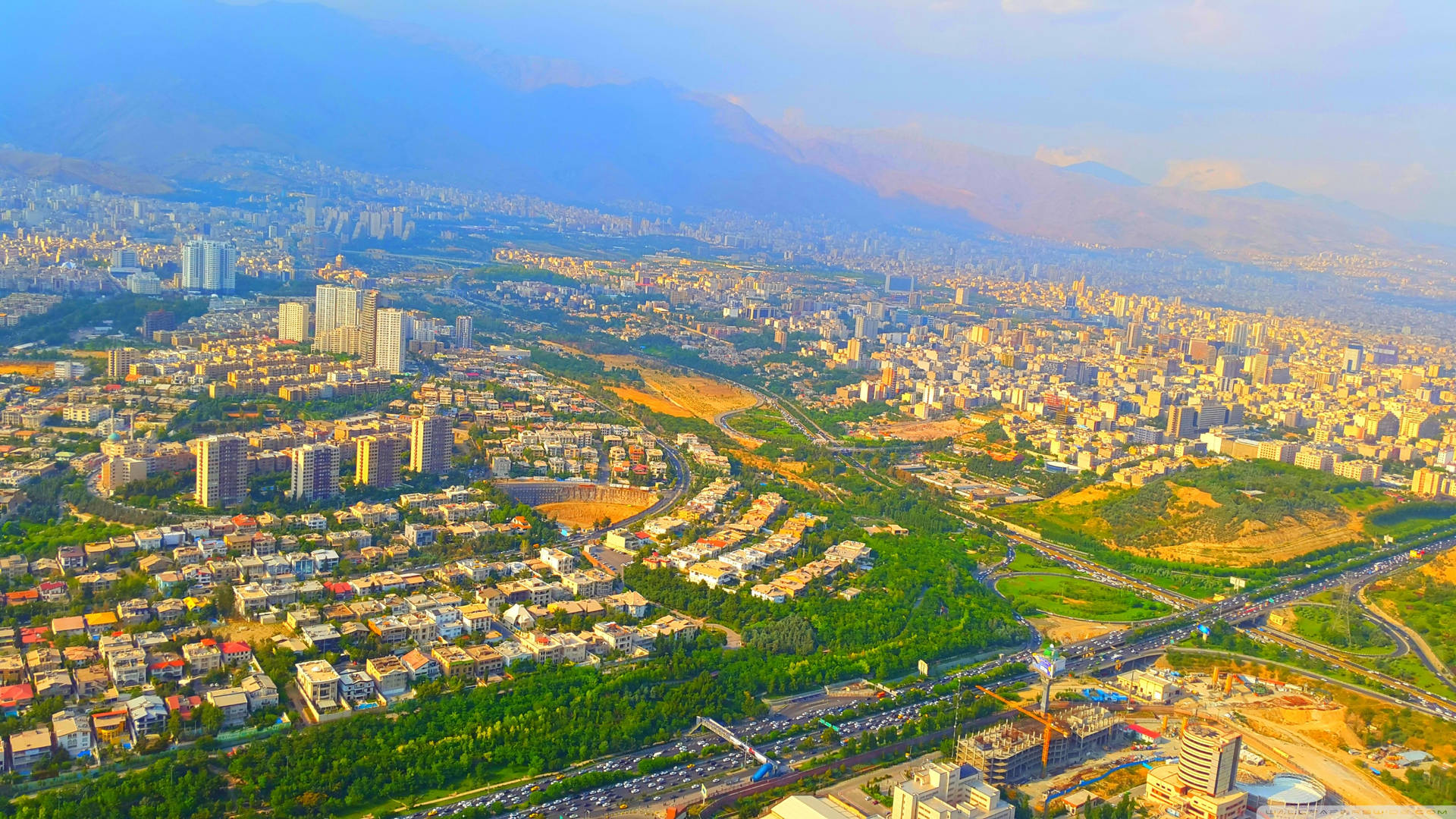 Vista Aerea Di Teheran Sfondo