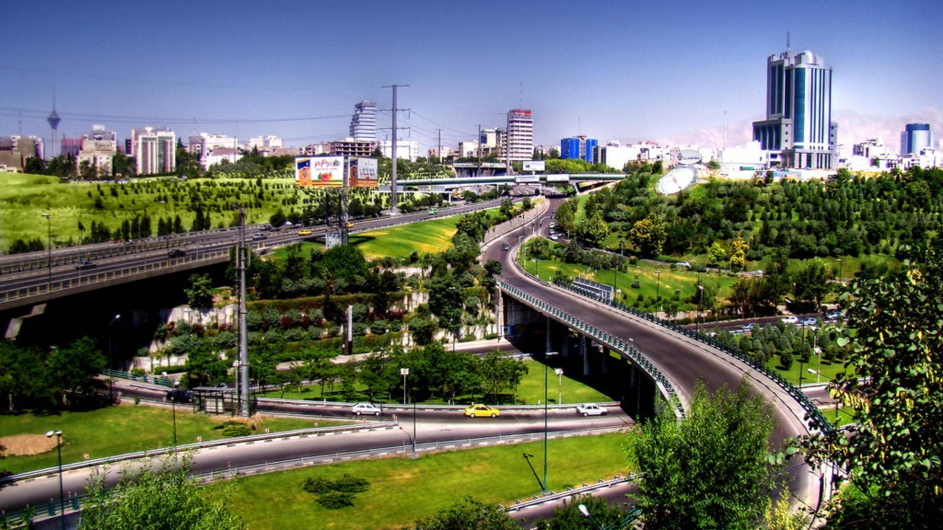 Superstrada Della Città Di Teheran Sfondo
