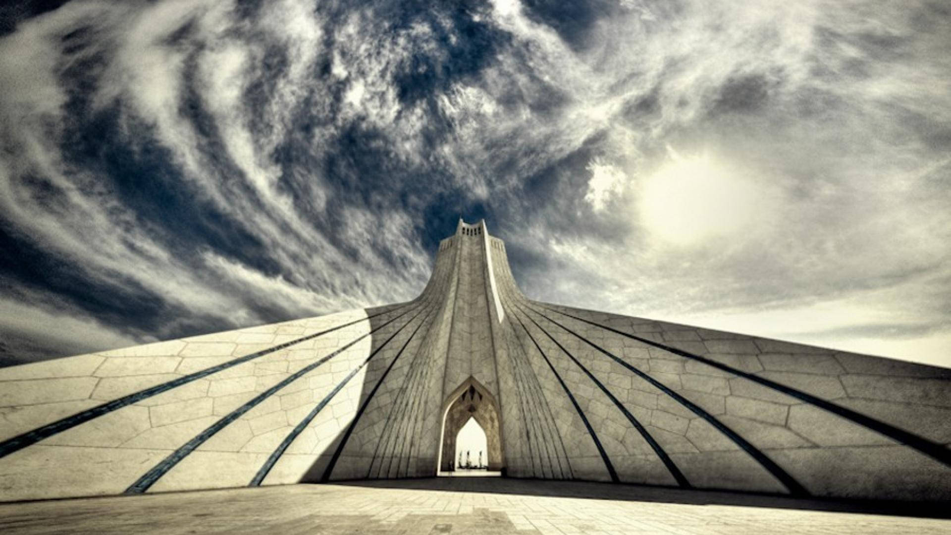 Teheran Cielo Nuvoloso Sfondo