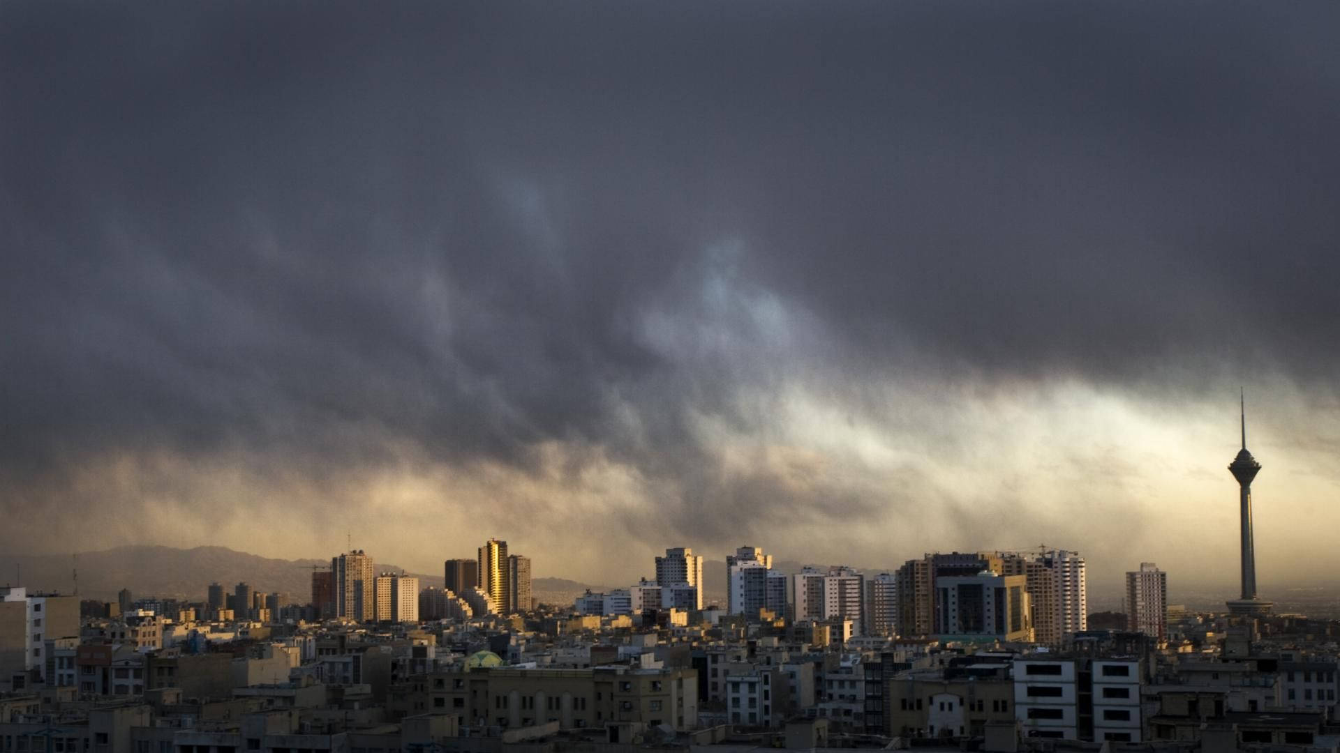 Tehran Dark Clouds Wallpaper