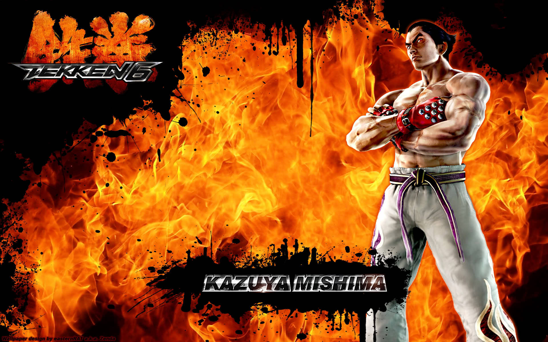 Tekken 6 Kazuya Mishima Cover Tapet Wallpaper