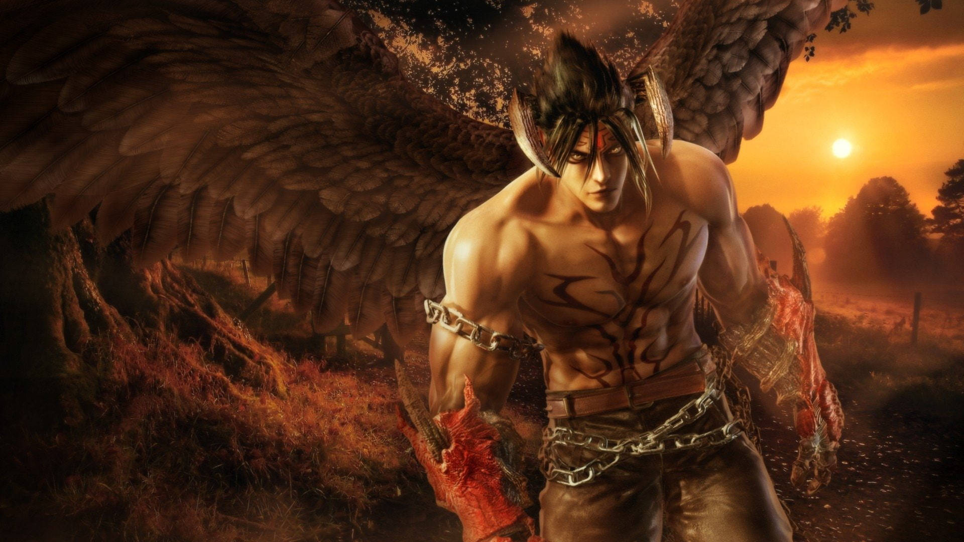 Tekken Fighter Devil Jin Kazama Wallpaper