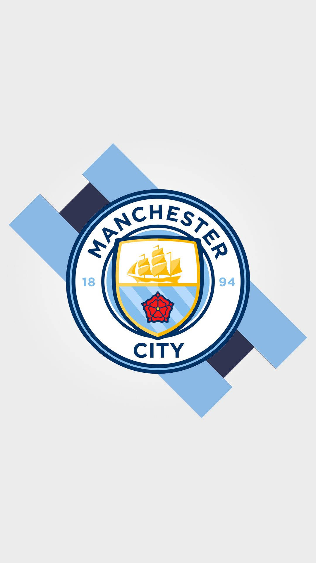Telefone Branco Clássico Com Logotipo Do Manchester City Papel de Parede