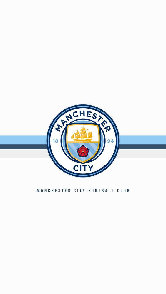 Telefone Branco Simples Com O Logotipo Do Manchester City Papel de Parede