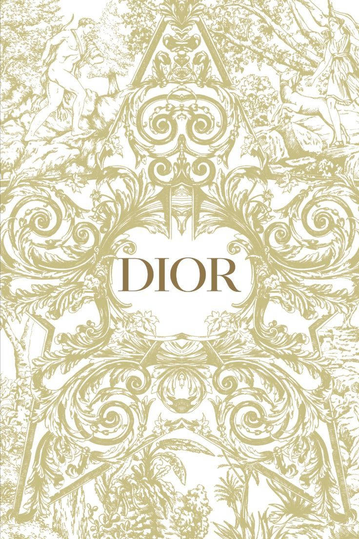 Telefone Dior Com Detalhes Dourados Papel de Parede