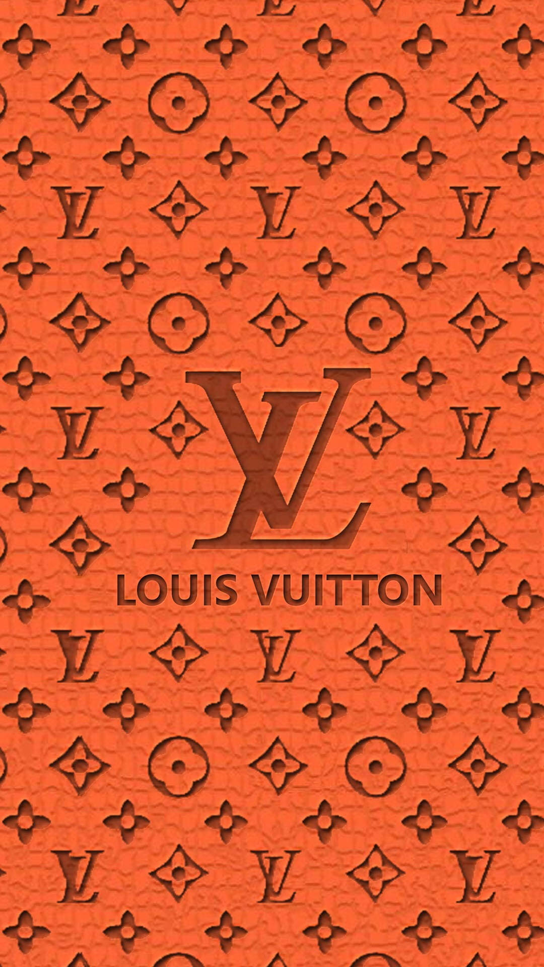 Telefone Louis Vuitton De Estética Laranja Papel de Parede