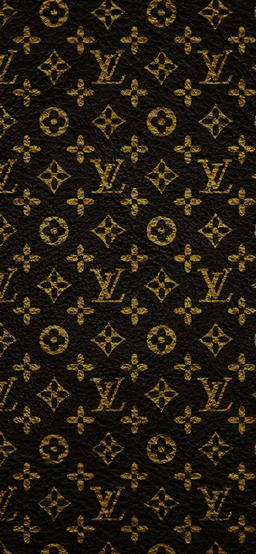 Telefone Louis Vuitton Dourado E Preto Papel de Parede