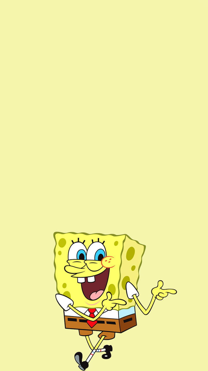 Telefone Spongebob Squarepants Liso Amarelo Papel de Parede