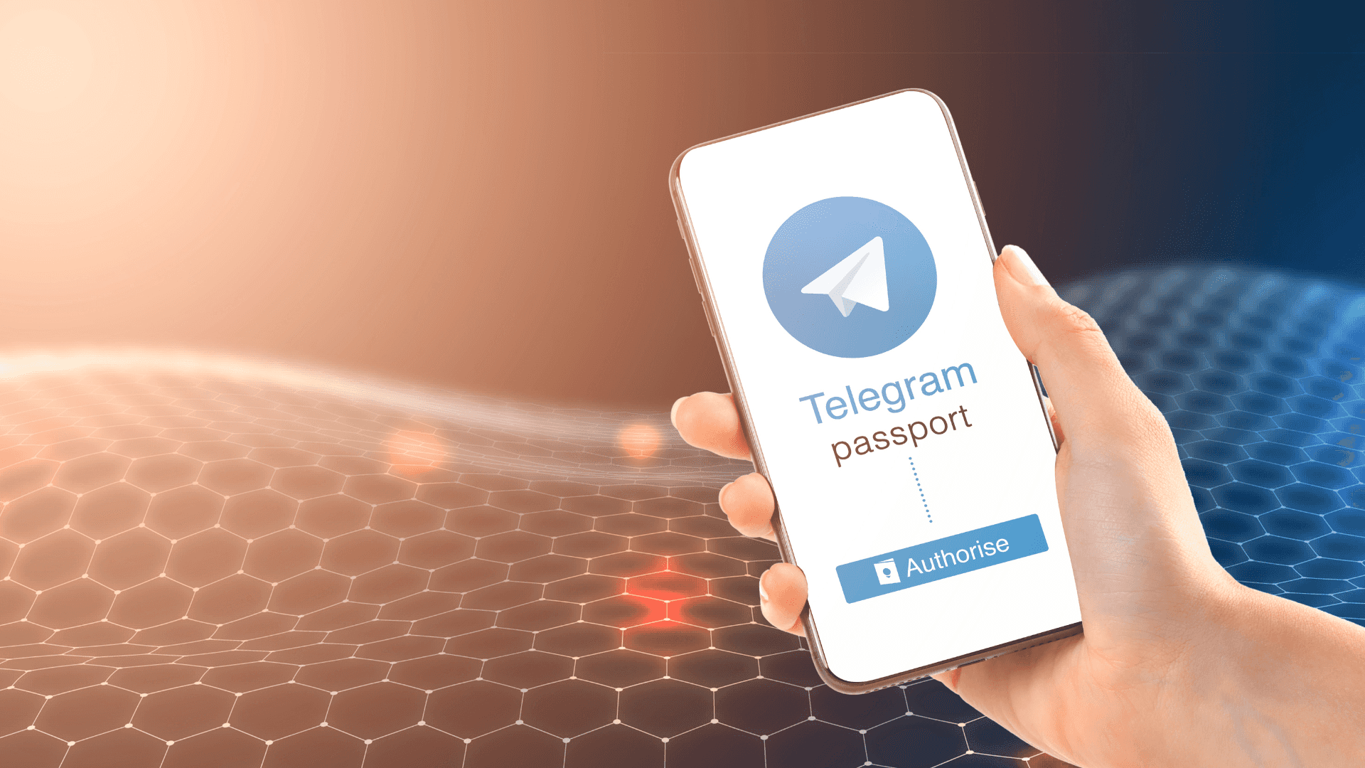 Enhånd Der Holder En Smartphone Med En Telegram-app På Den.