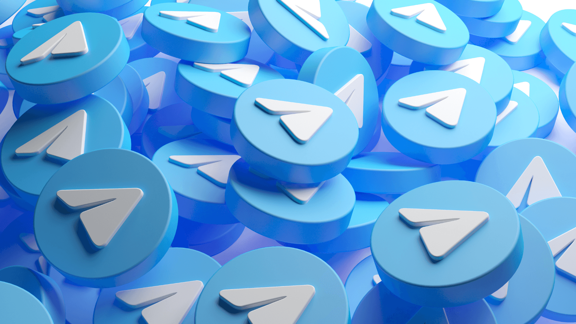A Group Of Blue And White Telegram Logos