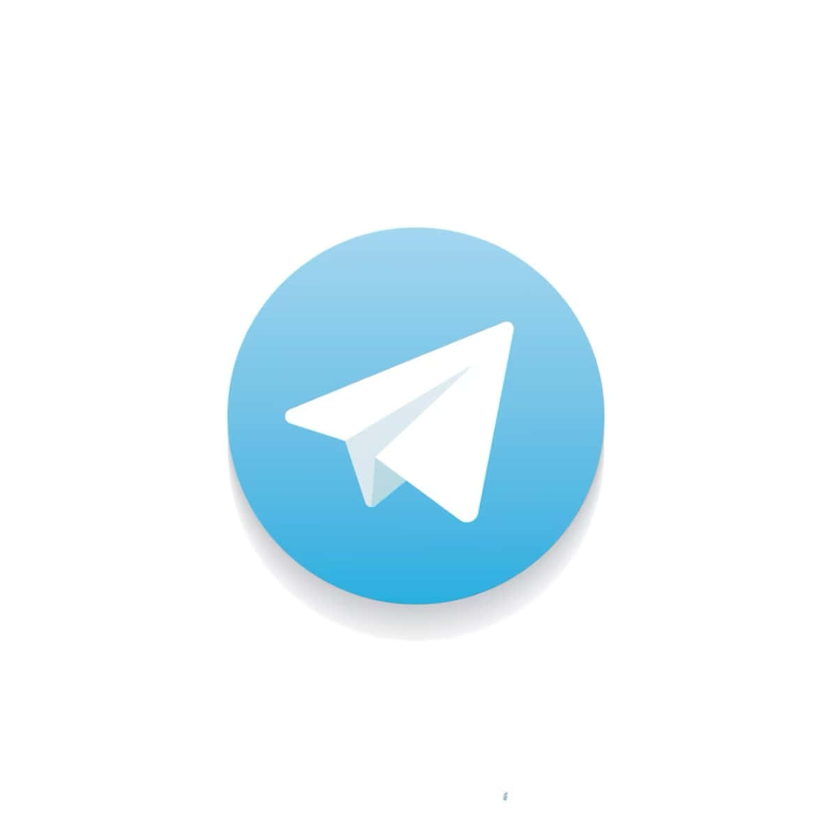 Enblå Och Vit Telegram-logotyp