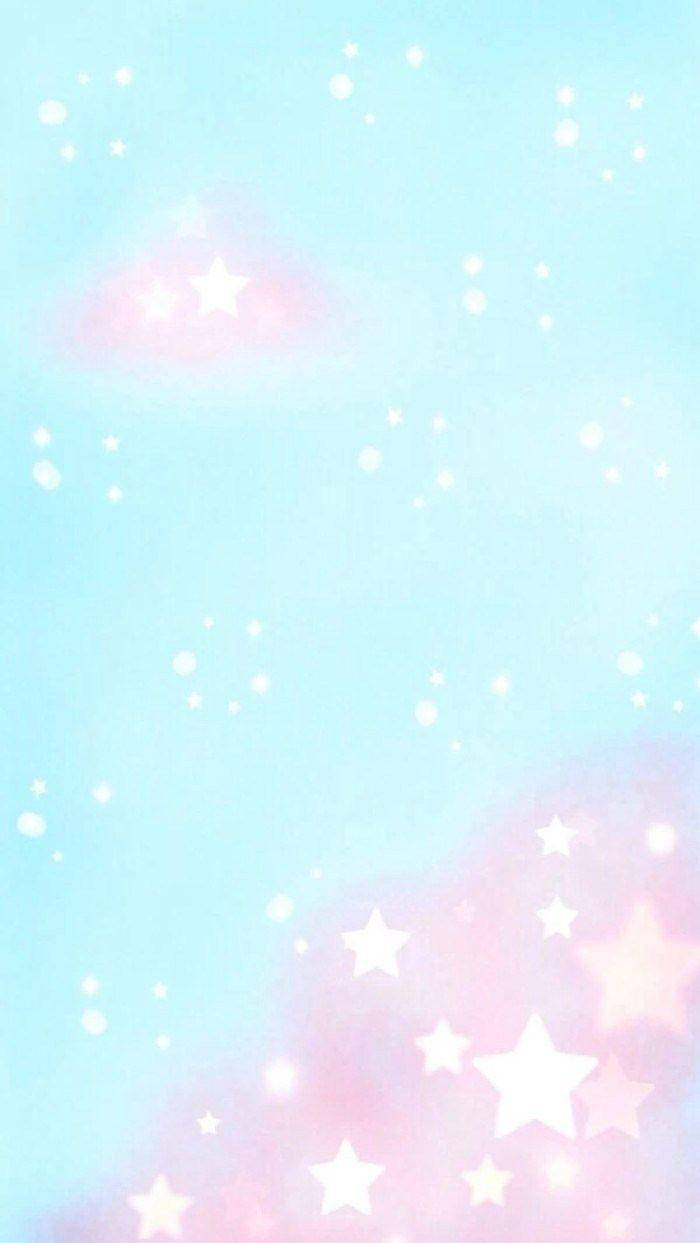 Telegramblauer Hintergrund Sterne Wallpaper