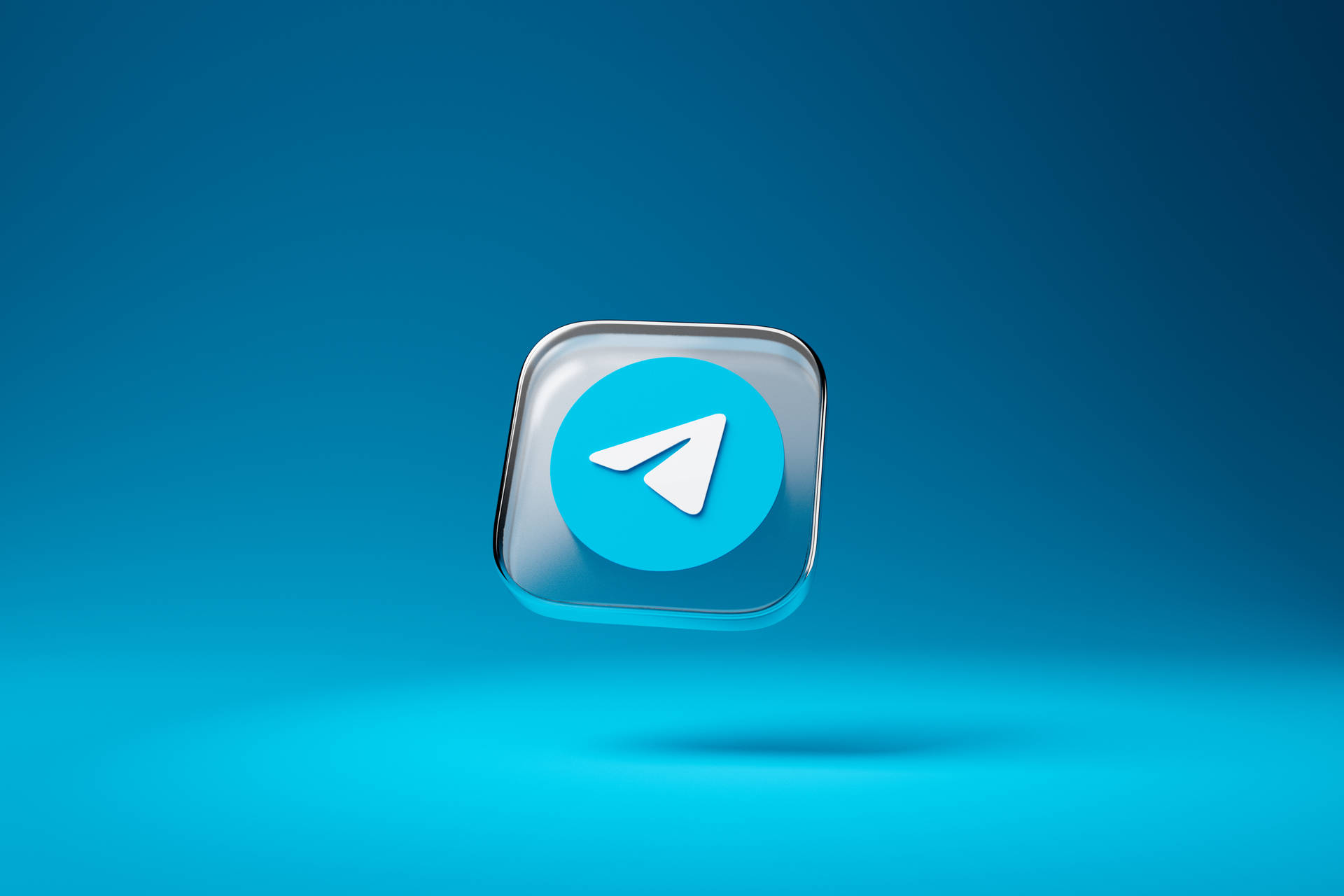 Telegram Floating App Icon Wallpaper