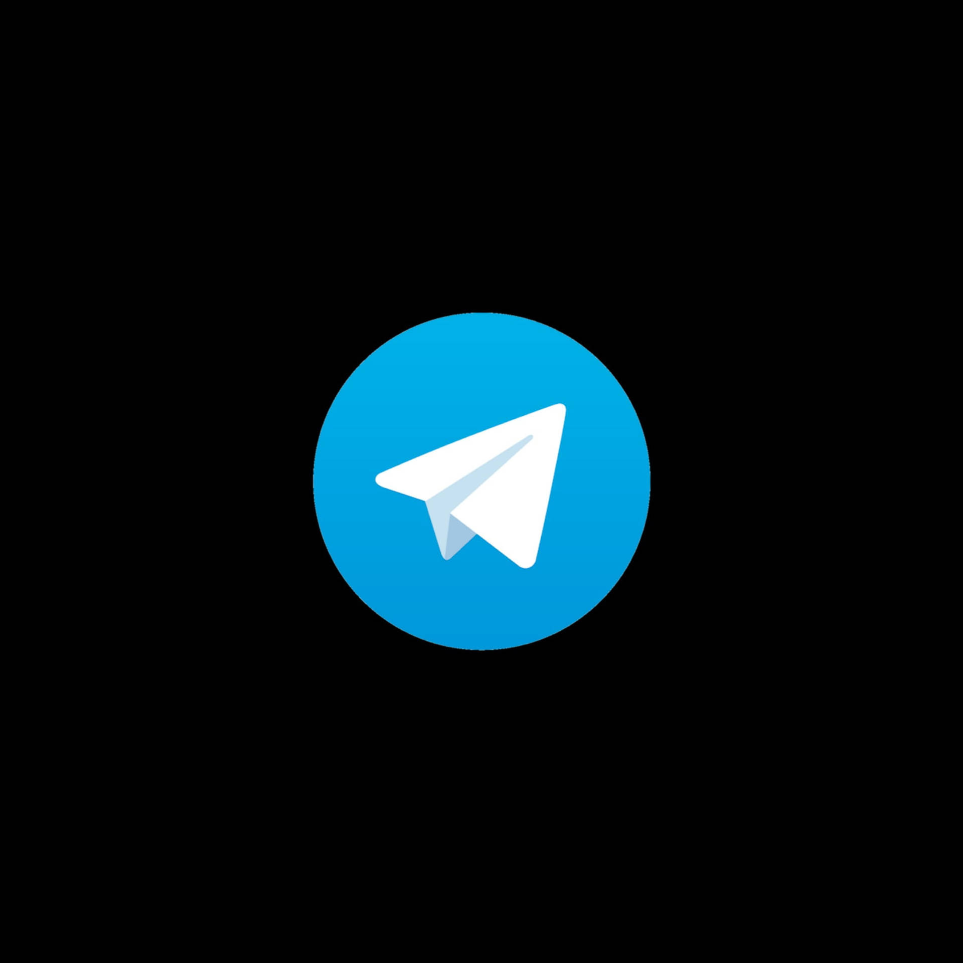 Telegram Logo Sort Baggrund Wallpaper