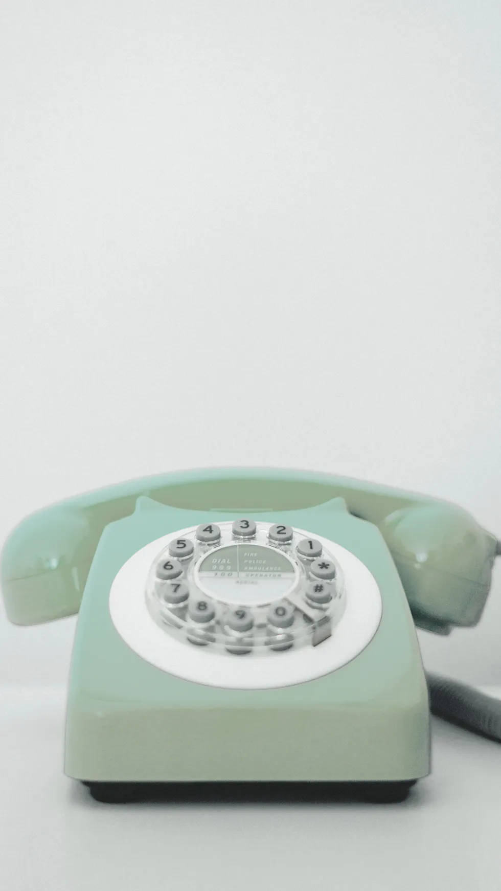 Telephone Green And White Aesthetic Wallpaper