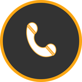 Download Telephone Icon Goldand Black | Wallpapers.com