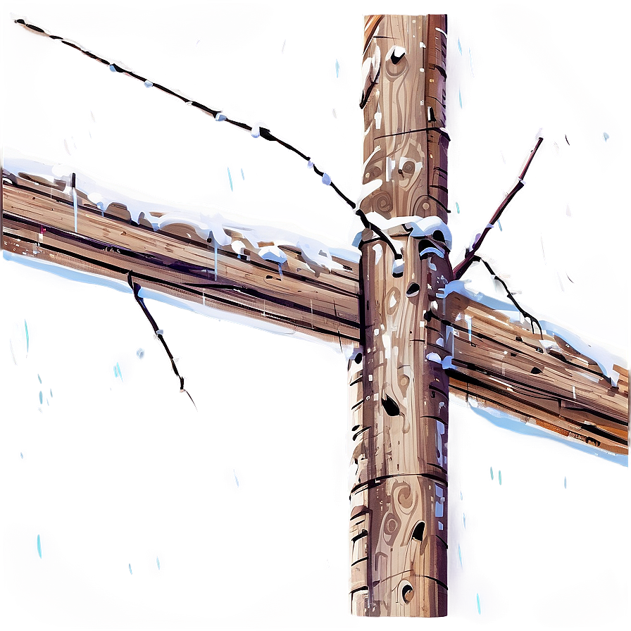 Telephone Pole In Snow Png Kqj61 PNG