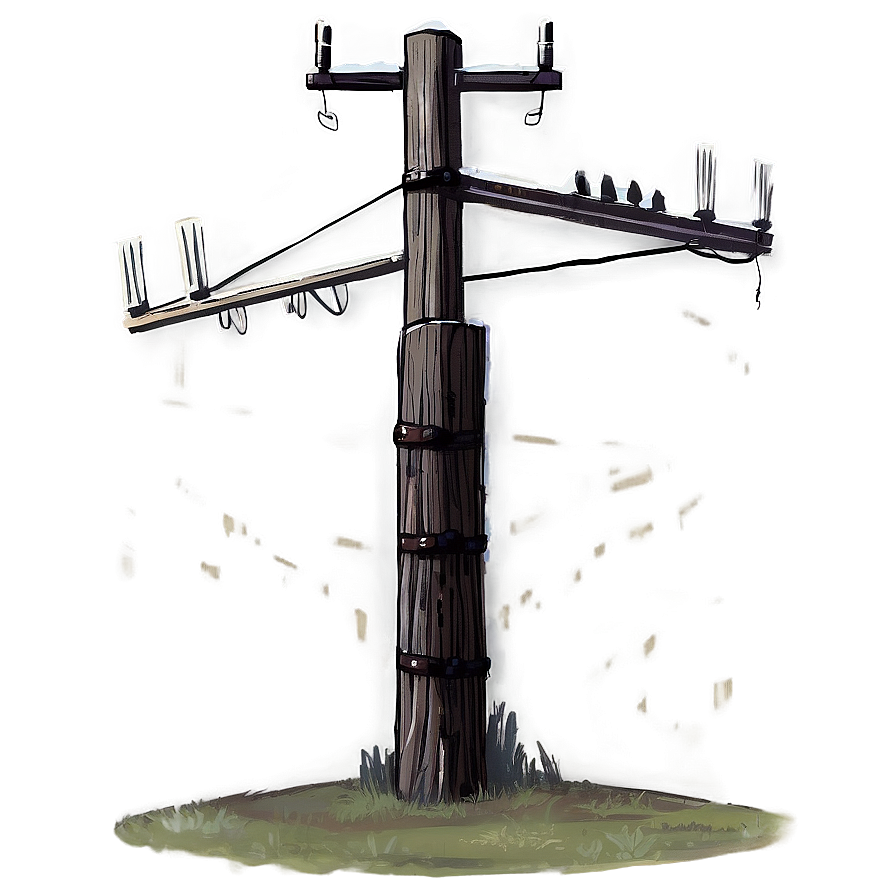 Telephone Pole Infrastructure Png 06132024 PNG