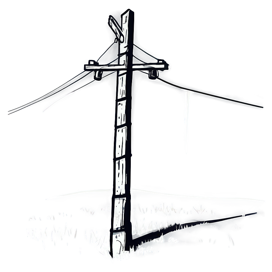 Telephone Pole Line Art Png Yyw PNG