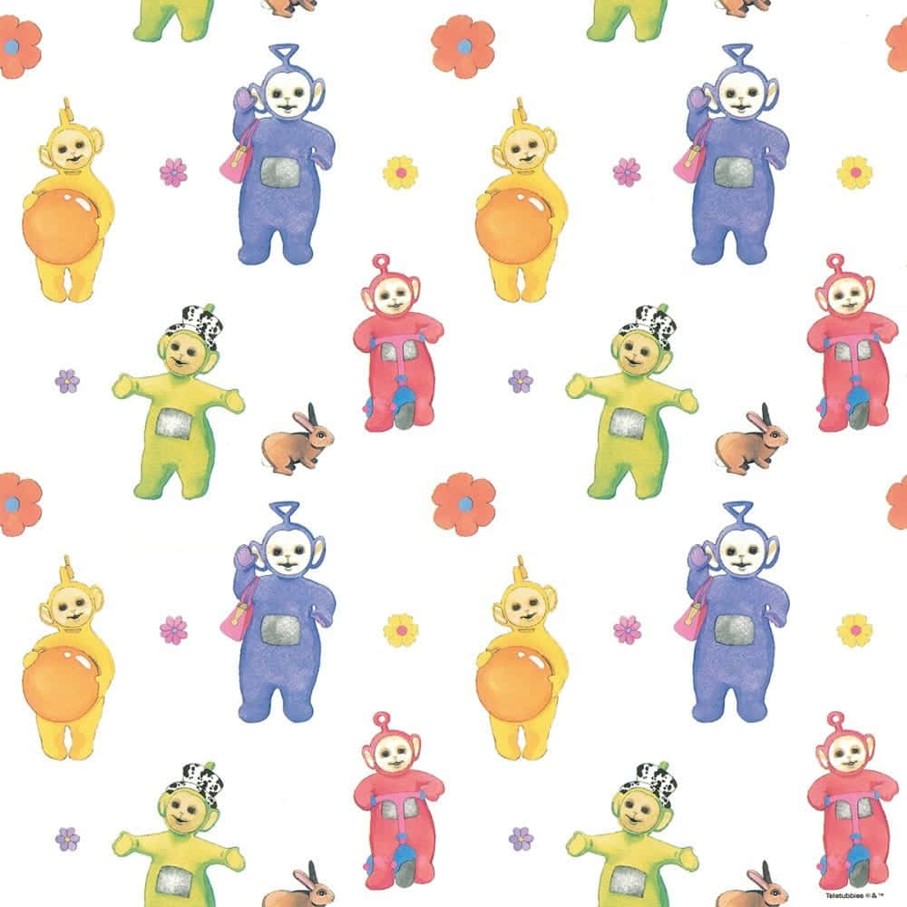 Feel the joy of 'Teletubbies' with this whimsical background
