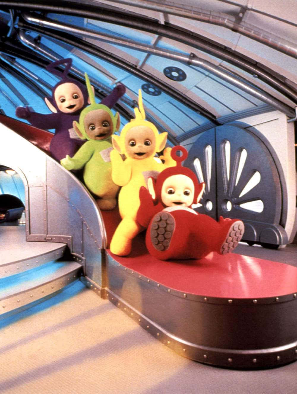 Teletubbies On A Stairway