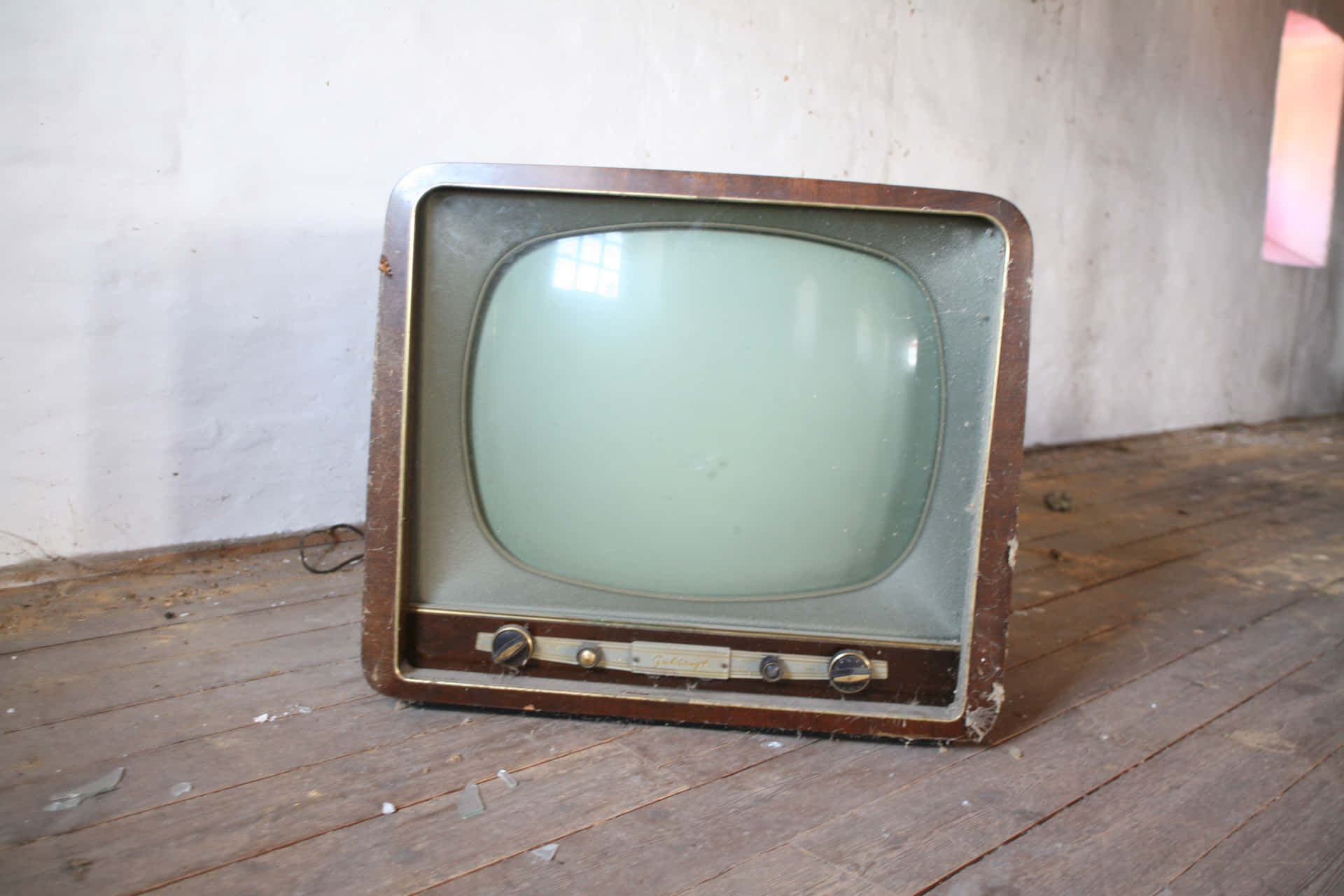A Television Sitting On The Floor