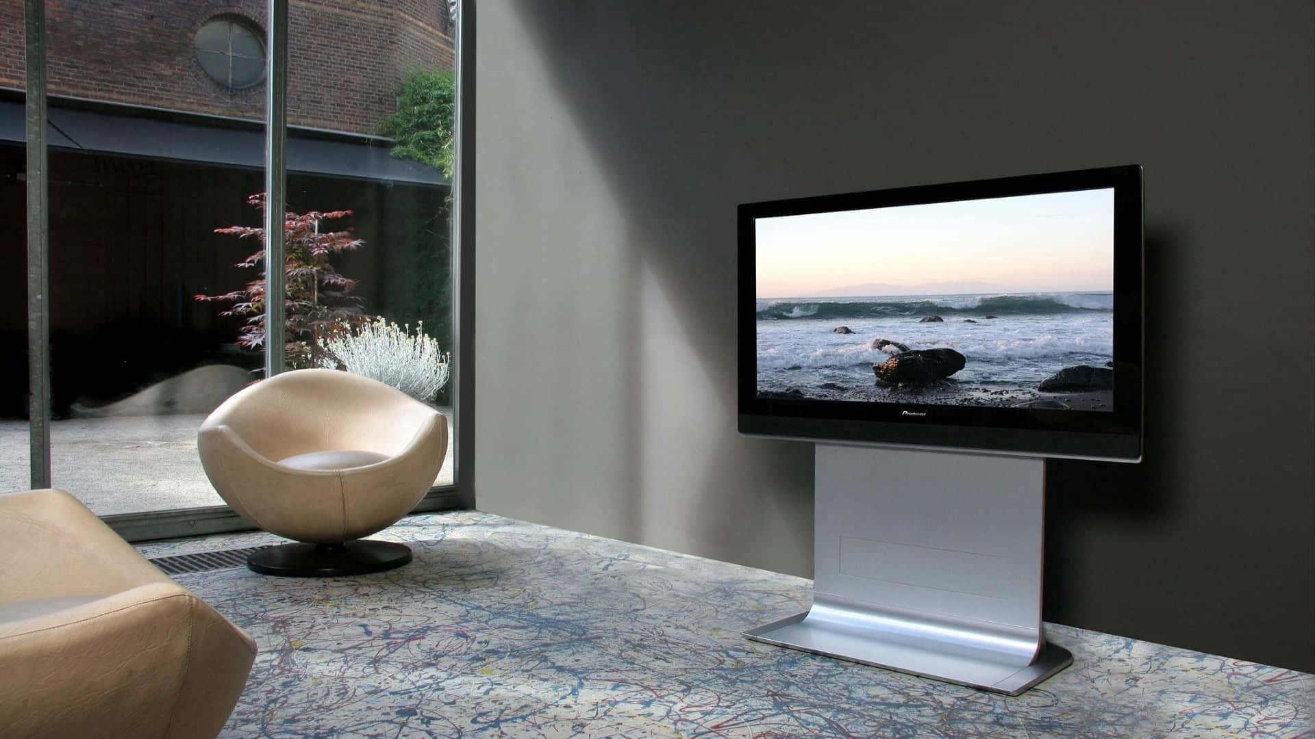 Get the latest technology with this modern television set which brings the world to your living room. Wallpaper