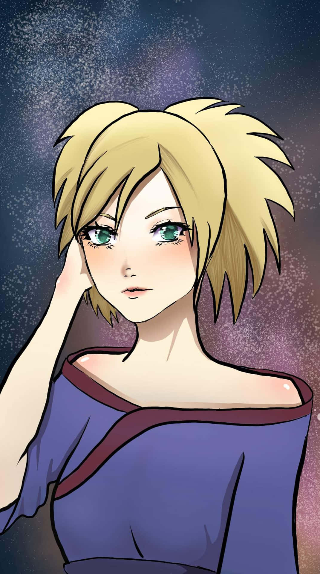 Temari standing strong and confident Wallpaper