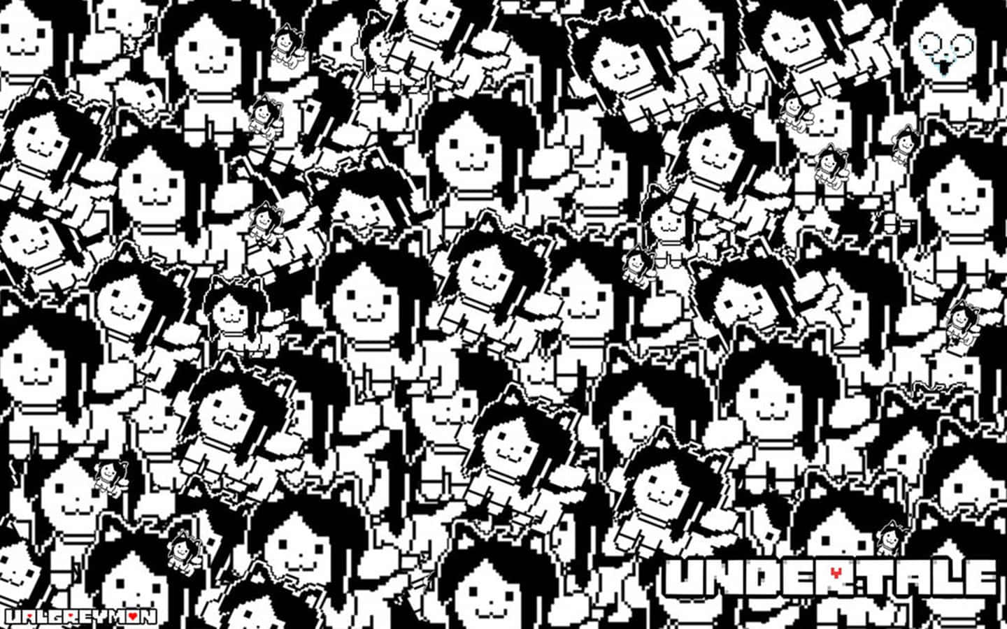 A mysterious Temmie from the video game Undertale. Wallpaper