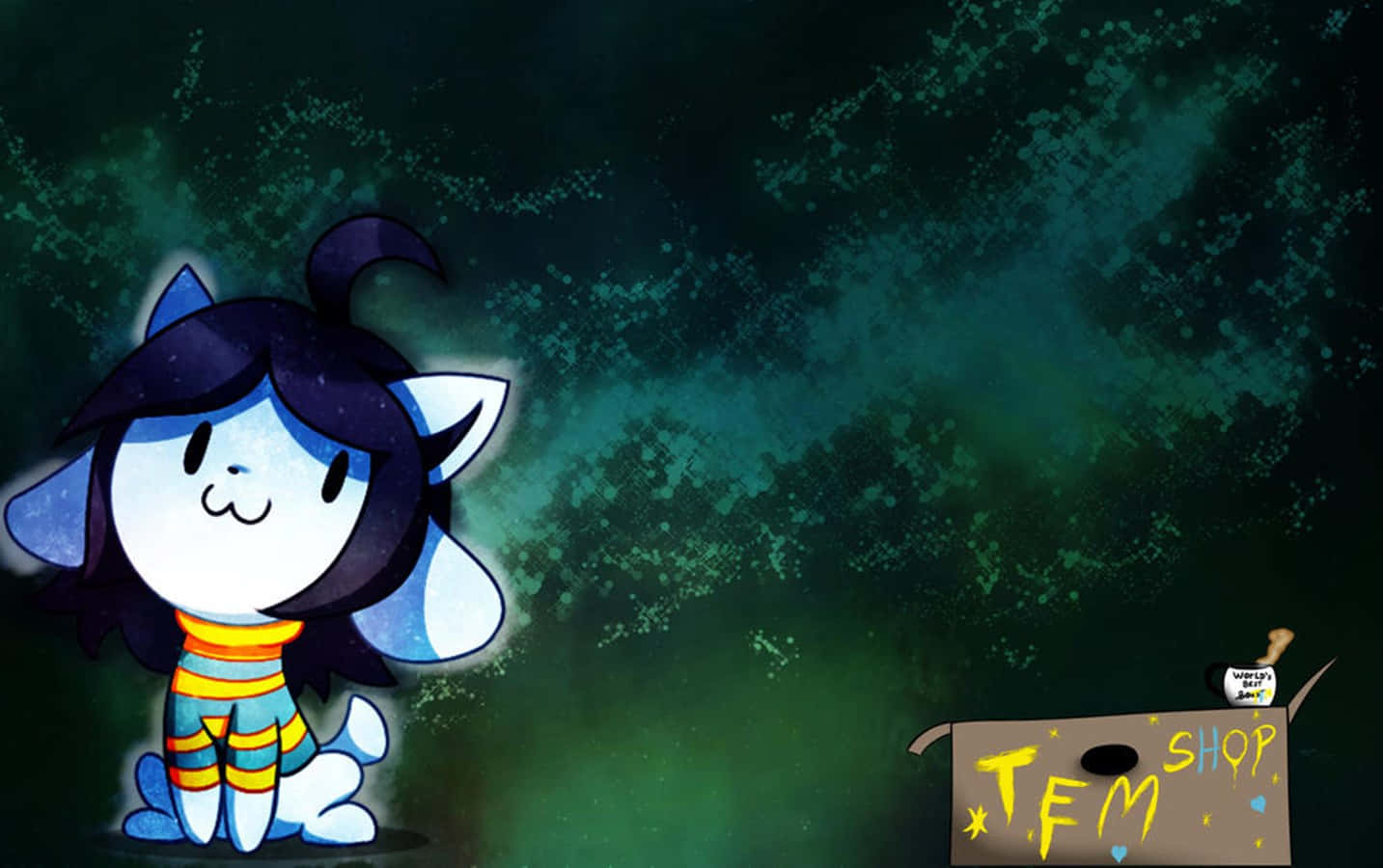 "Determination to succeed smiling Temmie from Undertale" Wallpaper