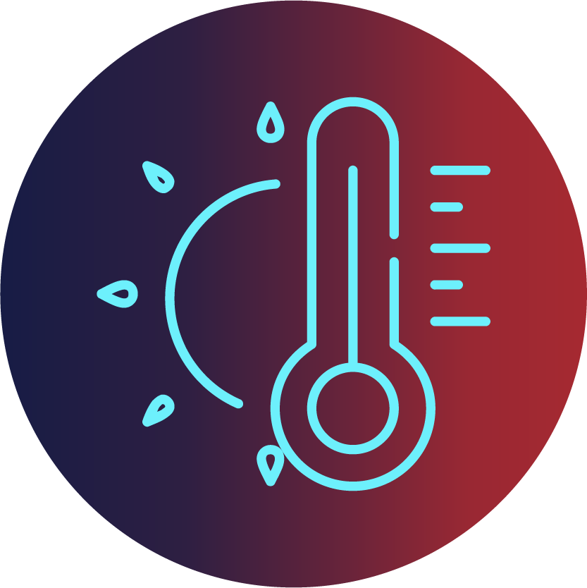 Temperature Icon Hot Cold Gradient Background PNG