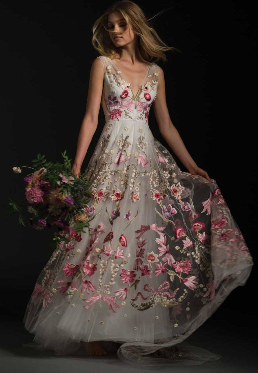 Temperleylondon Kleid Mit Blumenblüten. Wallpaper