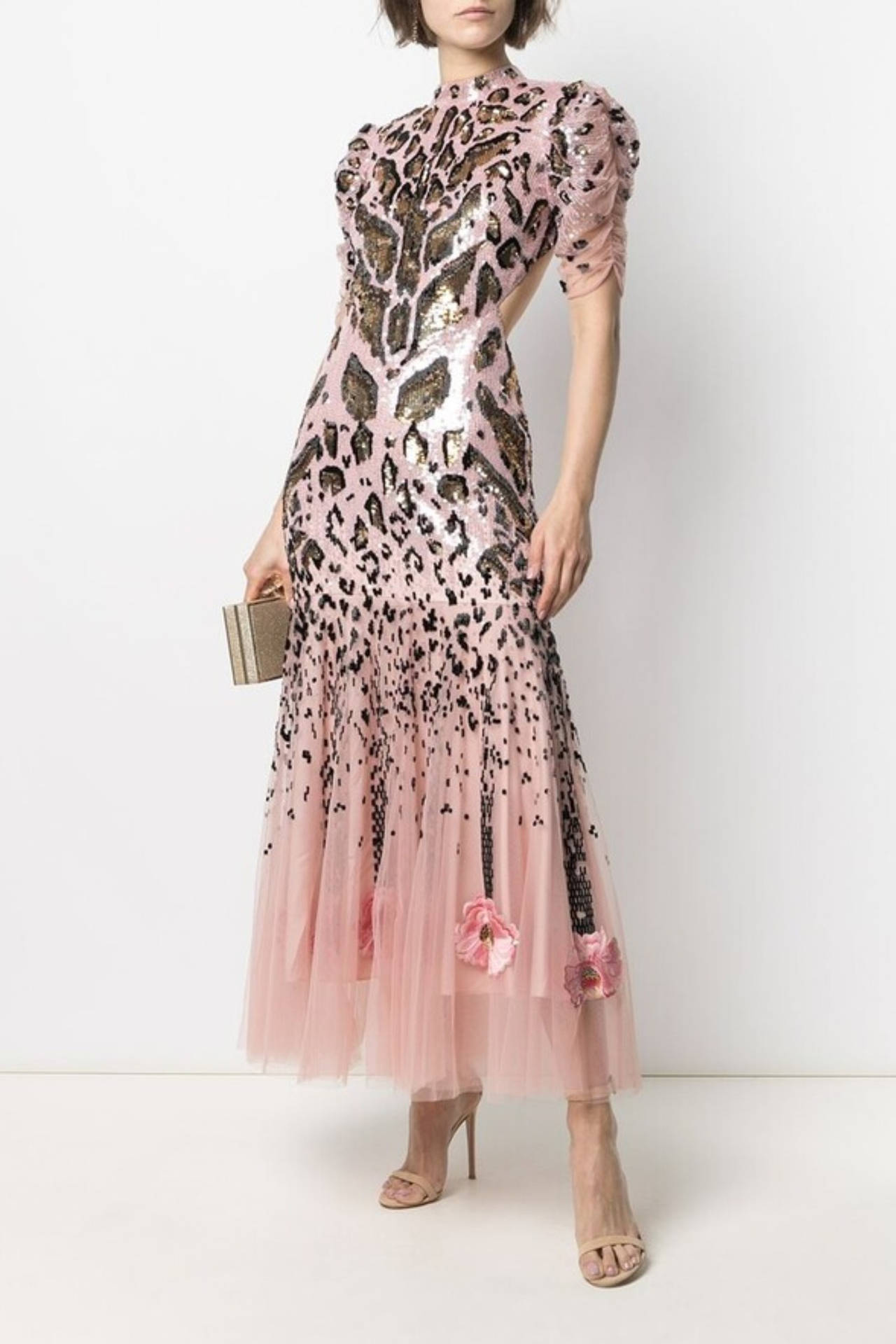 Temperley London Pink Dress Face skjult mobil tapet. Wallpaper